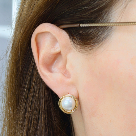 Серьги Fiore Luna WHITE PEARL ACE29685-01 G