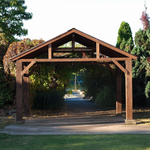 Беседка садовая для дачи, 413х313х324, из массива сосны, с крышей, венге