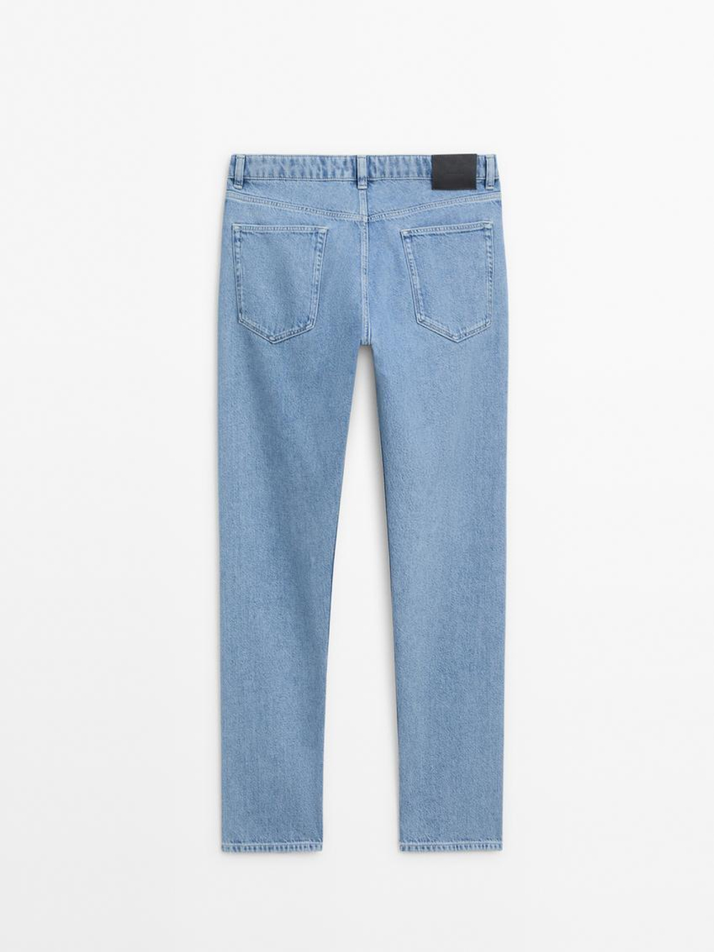 Massimo Dutti Джинсы свободного кроя из смесового хлопка, индиго