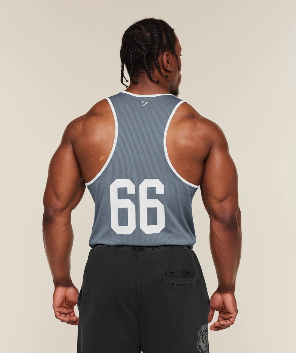 Майка GYMSHARK Collegiate Tech Tank Blue