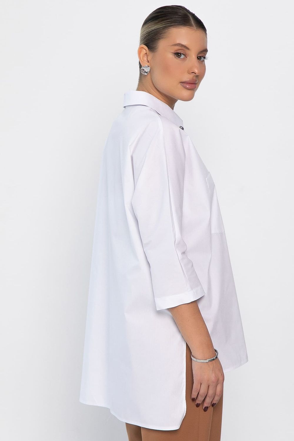 Рубашка с карманами Аристократка (белая) Б14449-10М LT Collection