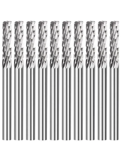 Набор борфрез твердосплавных хвостовик 3мм, форма А, двойная заточка, 38х3мм, 10шт.