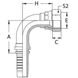 Фитинг DN 25 JIC (Г) 1.5/16 (90)