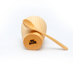 Деревянный  набор (стакан и ложка) из сибирского кедра. NC3