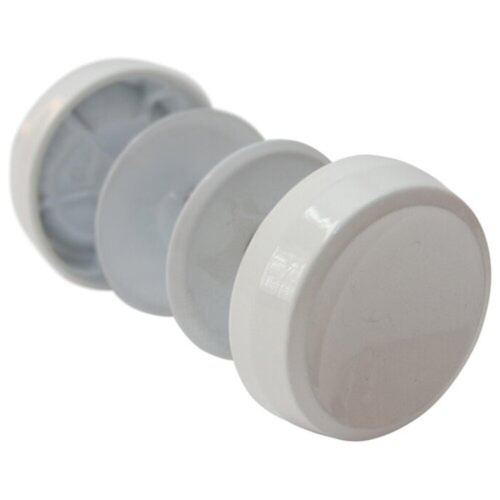 Ручка-кнопка РК белая (латунин) (00001464)