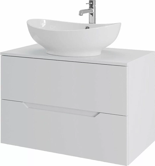 Тумба с раковиной Orange Line 80 Li-80TuwMDF+B08-585W белый