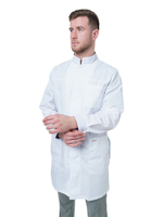Халат медицинский мужской СтильБ 165ТСД, белый, 58