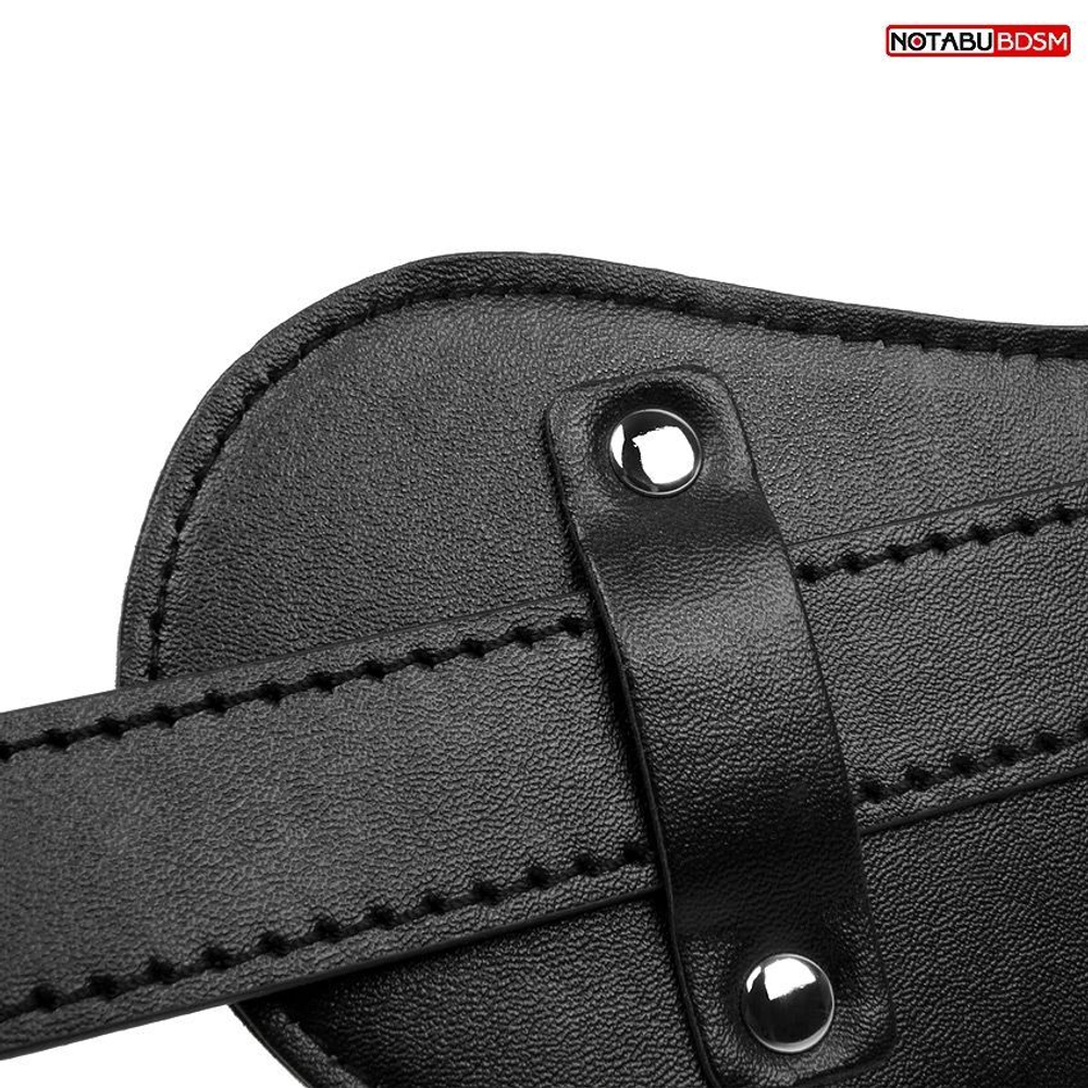 Оригинальный кляп с широким ремешком (Цвет: черный)