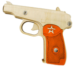 Пистолет резинкострел деревянный "Армия России" ПМ с мишенями