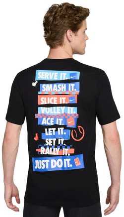 Мужская теннисная футболка Nike Court Dri-Fit - черный