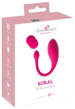 Розовое виброяйцо KORAL RC Love Ball (Цвет: розовый)