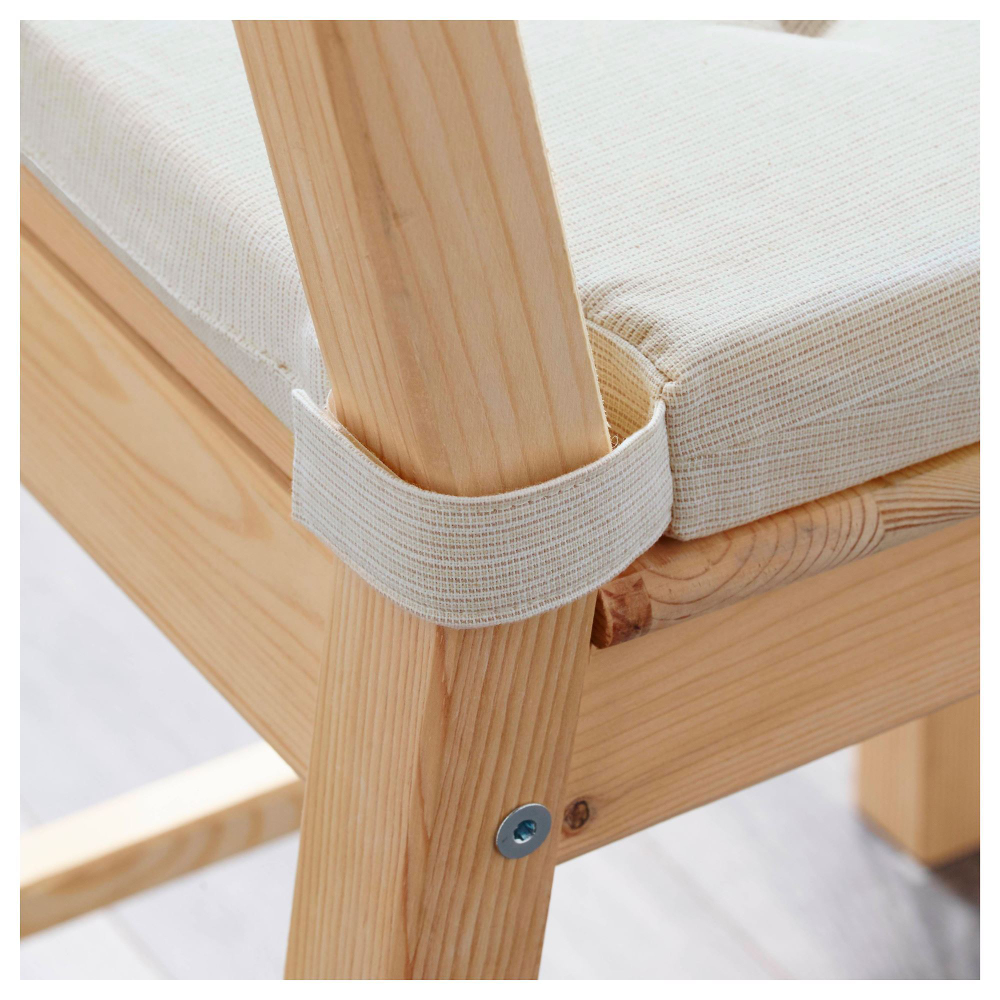 Подушка на стул IKEA JUSTINA (ЮСТИНА), Экрю, 35 / 42х40х4 см