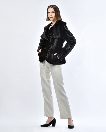 Шуба из меха кролика