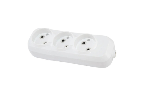 Колодка 3 б/з белая 16А Народная TDM