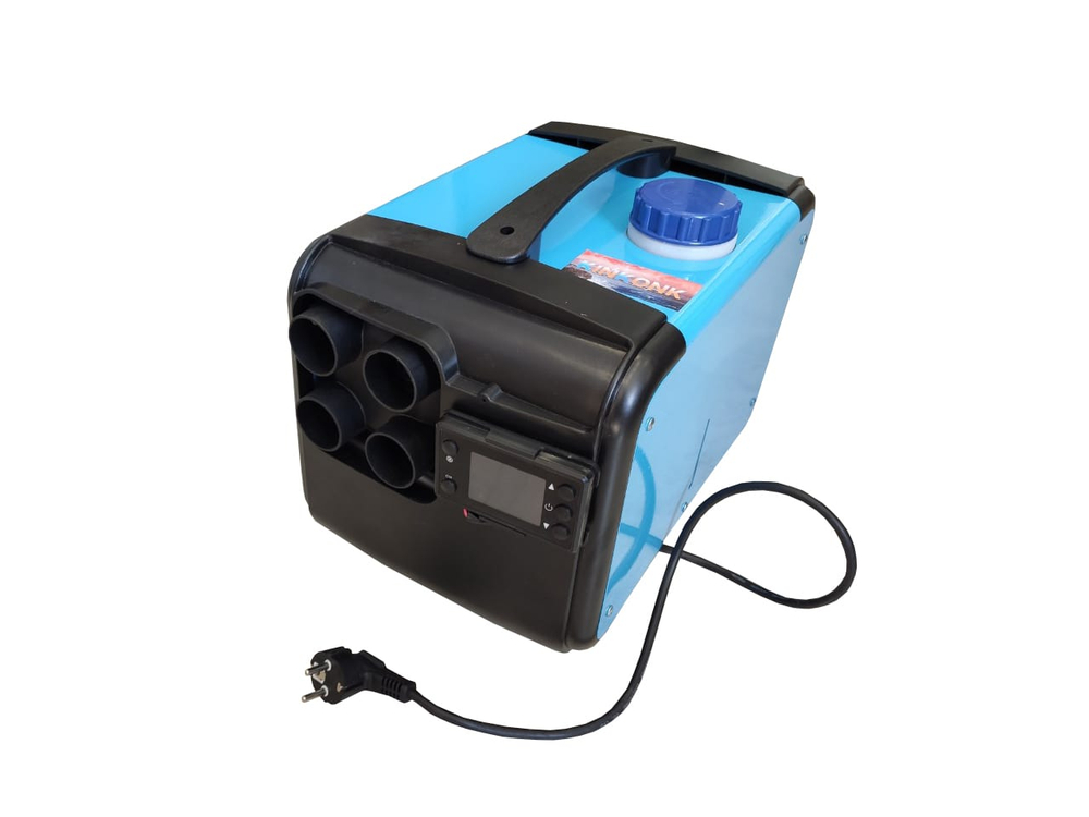 Искра 4 (синий) / Переносной (4 выхода, три режима) автономный отопитель, Air ТАО, 5.5 кВт, (12, 24 и 220 в (три режима)), пульт ДУ, бак 7л. (Гарантия 3 месяца) 9.1 кг. 46х39х29