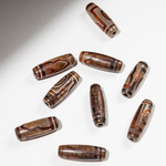 Бусина Дзи "Один глаз" из агата, 30,5*11мм, коричневый