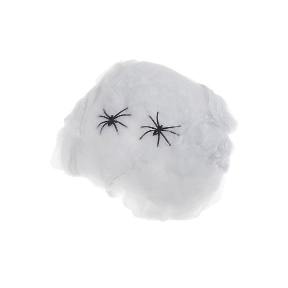 Паутина белая с 2 пауками 1х1м