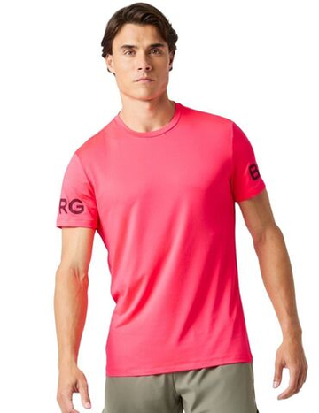 Мужская теннисная футболка Björn Borg - diva pink