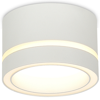 Светильник накладной,  GX53,  D85xH55мм,  IP20,  белый,  без лампы