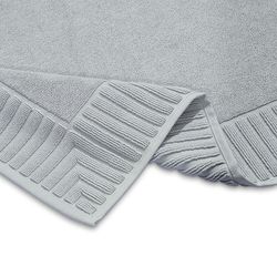 Коврик для ванной с фактурным бортиком светло-серого цвета из коллекции Essential, 50x80 см