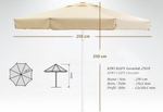 Зонт профессиональный Ø2.5 м Theumbrela Semsiye Evi Avocado Clips, бежевый