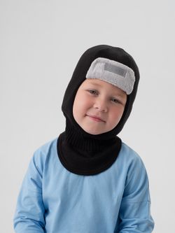 Шлем зимний вязаный (Черный) ТОКИ
