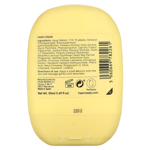 Haan, крем для рук, охлаждающий кокос, 50 мл (1,69 жидк. унции)