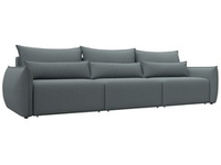 Диван прямой Лига-051 НПБ Лонг РОГОЖКА Амур 07 серый