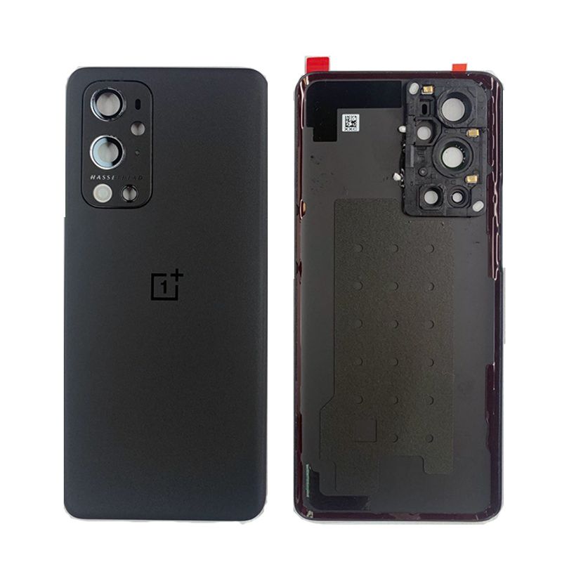 Задняя крышка для OnePlus 9 Pro черная (Stellar black) со стеклом камеры