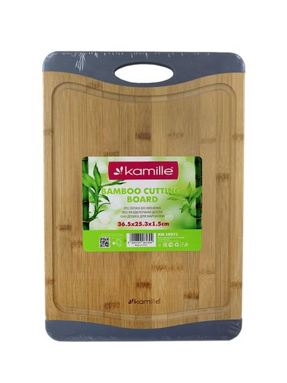 Доска разделочная из бамбука Kamille KM 10071 (36,5х25,3х1,5 см.)