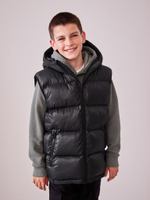 Жилет утепленный с капюшоном для мальчика Next Q96-674, Черный
