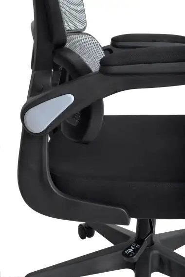 Кресло для руководителя Gramber С15 Сетка серая/Ткань черная