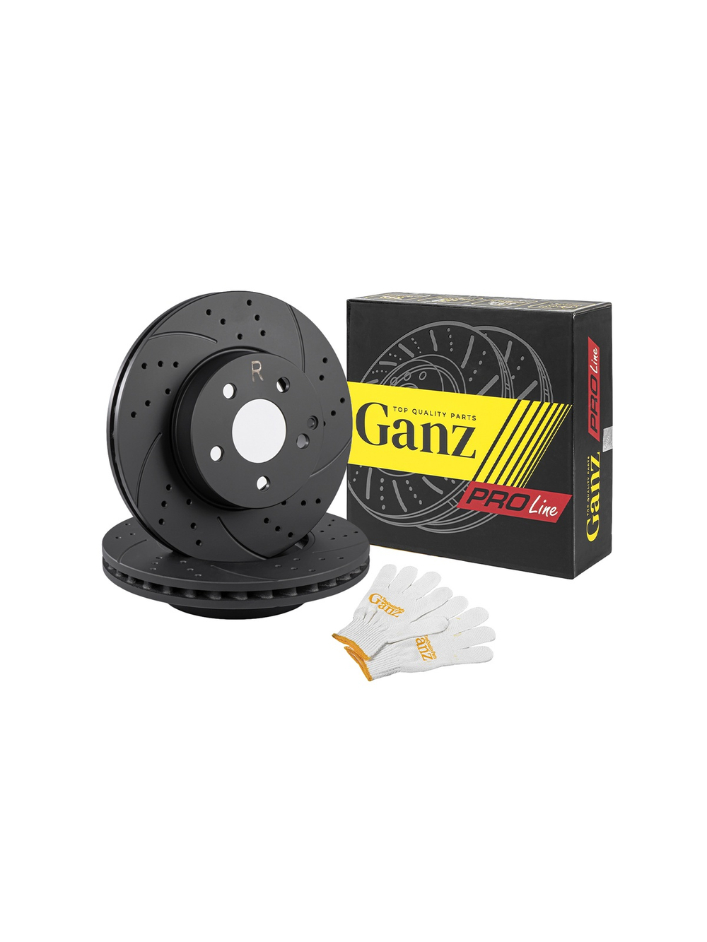 Диск тормозной передний перфорированный PRO-LINE с покрытием комплект MB W204/S204/W212 2.0-2.8I/2.2/2. GANZ GIJ06103S