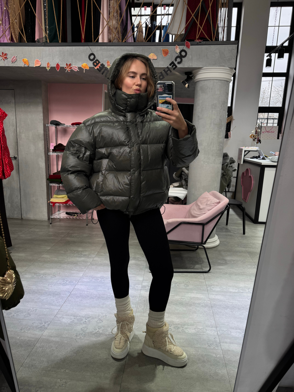 Пуховик Стокгольм зеленый