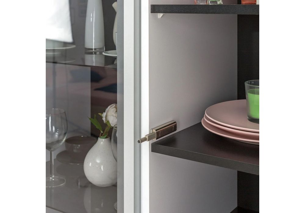 Модульная гостиная Сейдиль белый премиум / черный / белый глянец комплектация 3