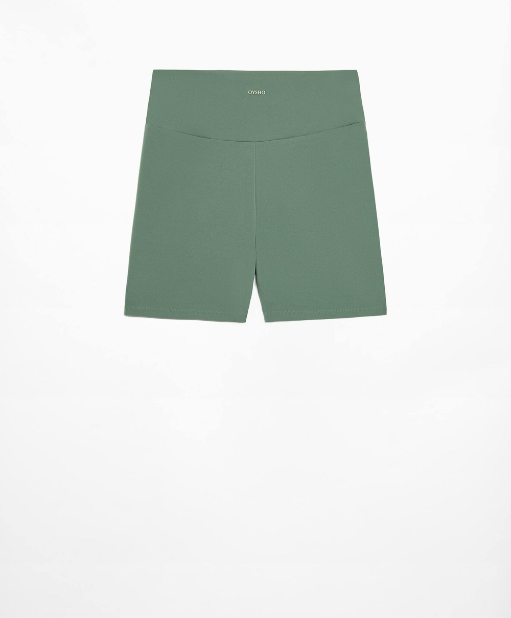 OYSHO Велосипедки Comfortlux с высокой посадкой длиной 10 см, зеленый