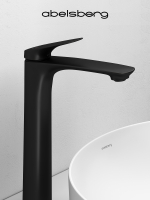 Смеситель для раковины Abelsberg Perfecta INF60102MB высокий, вулканический черный