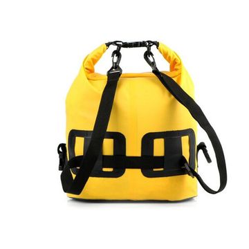 Гермосумка через плечо Sargan Пляжка с доп.карманом 10 л желтая