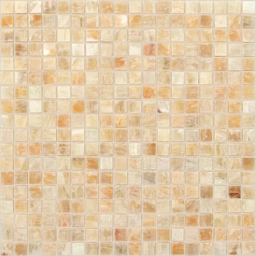 Мозаика из натурального камня Onice beige POL 15x15x8 Pietrine 7 mm желтый