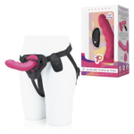 Розовый ребристый вибрострапон Pegasus - 14 см. (Цвет: розовый)