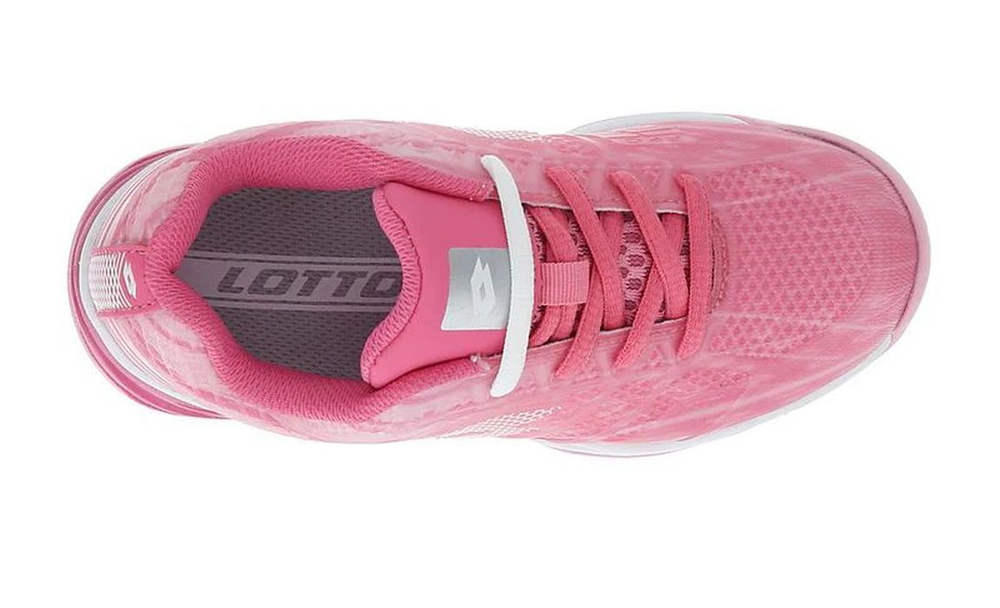 Детские теннисные кроссовки Lotto Mirage 300 All Round Junior - wild orchid/all white/pink