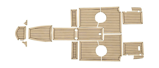 Комплект палубного покрытия для Феникс 510BR, тик классический, с обкладкой, Marine Rocket