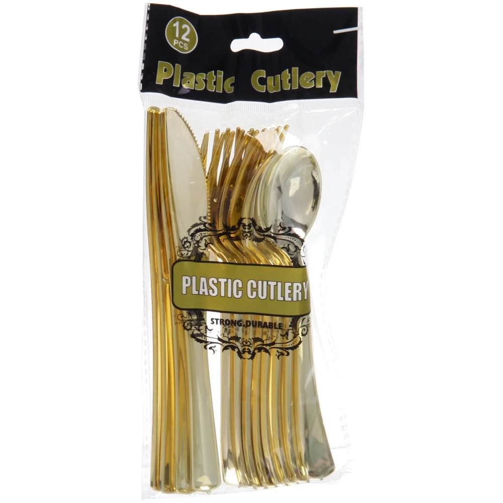 Набор столовых приборов 12шт «DOLCE VITA» (вилки, ложки, ножи) золото