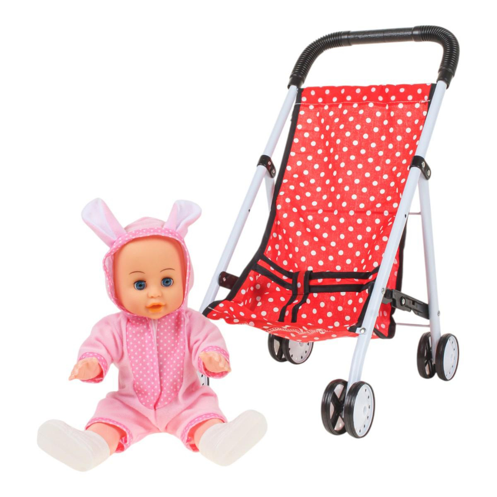 Коляска для кукол сидячая, пакет 894A