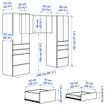 Гардероб - IKEA SMÅSTAD/SMASTAD/СМОСТАД ИКЕА,  181х240 см, белый/синий