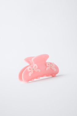 ZARA ЗАКОЛКА ДЛЯ ВОЛОС С БАНТАМИ, РОЗОВЫЙ