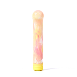 Компактный вибратор из стекла BeYourLover Magic Cane, желтый