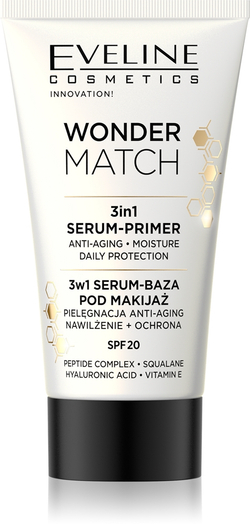 Eveline Cosmetics Wonder Match - База под макияж, подклад 3 в 1 SPF20, 30 ml