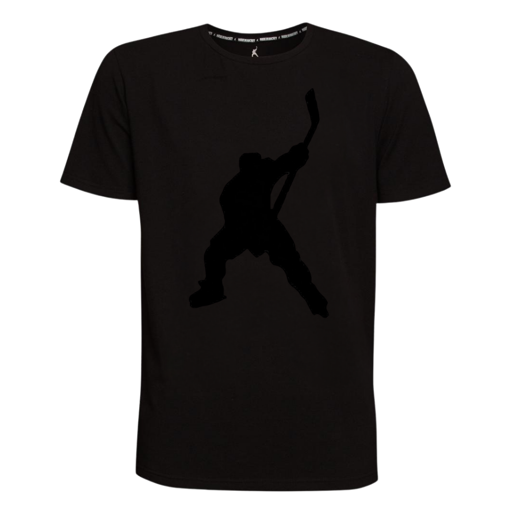 Футболка с черным средним хоккеистом гель