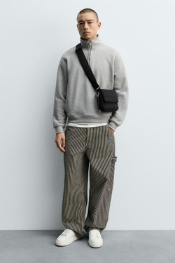 ZARA ОДНОТОННАЯ ВЕРТИКАЛЬНАЯ СУМКА, ЧЕРНЫЙ